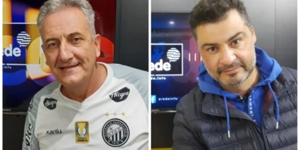 Jocelito Canto (à esquerda) e Marcelo Rangel (à direita), ex-prefeitos de Ponta Grossa.