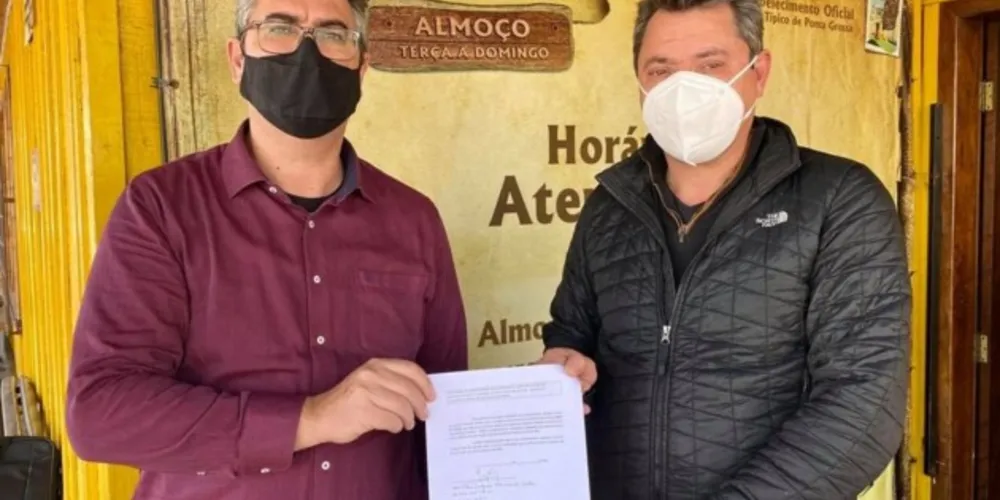 Vereador Julio Kuller (MDB) e deputado federal Sergio Souza (MDB).