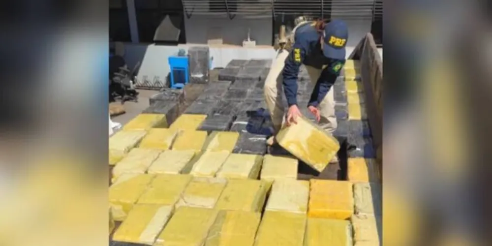 Com essa apreensão, a Polícia Rodoviária Federal atingiu a marca de 46,8 toneladas de maconha apreendidas no Paraná em 2021