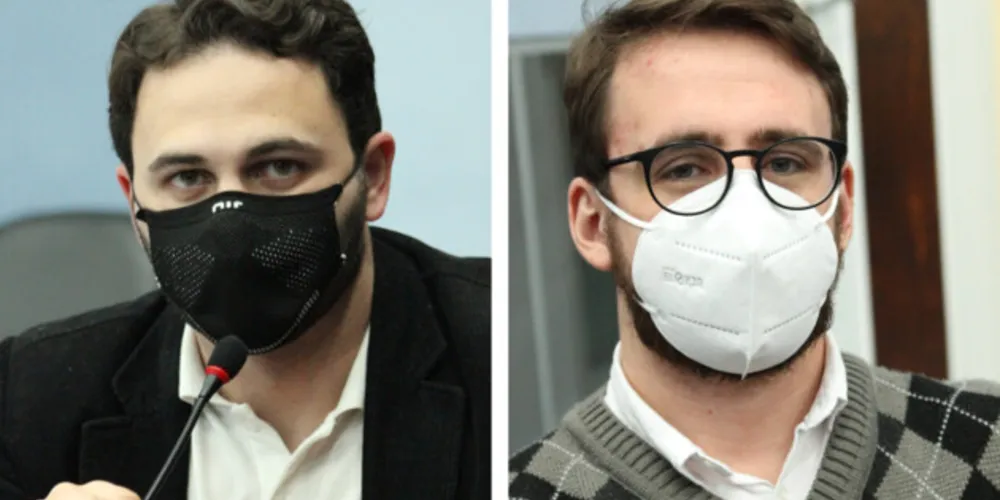 Felipe Passos (à esquerda) e Geraldo Stocco (à direita).