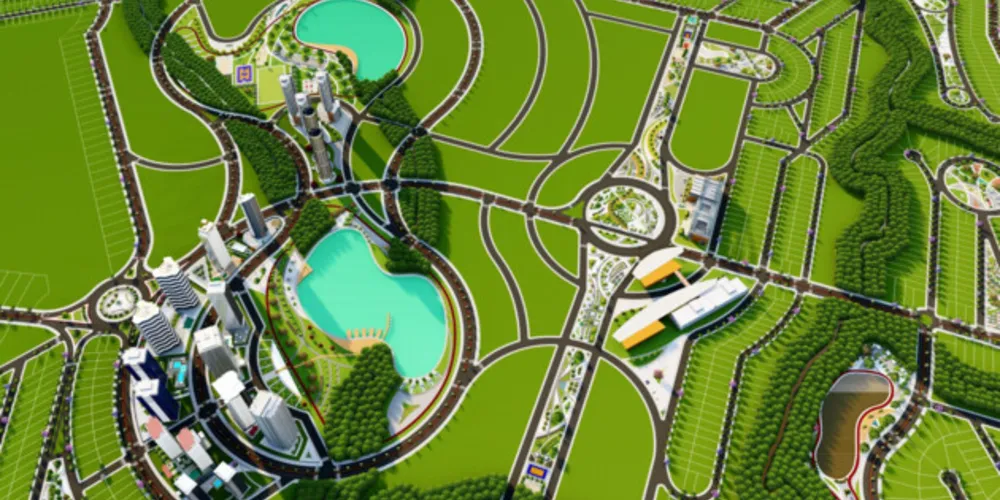 ‘Cidade inteligente’,  possui área residencial, comercial e industrial 