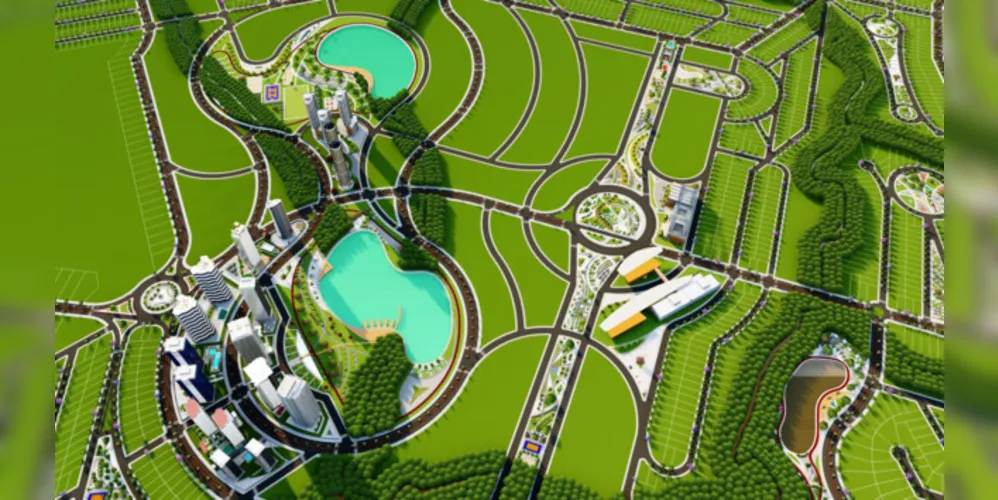 ‘Cidade inteligente’,  possui área residencial, comercial e industrial 