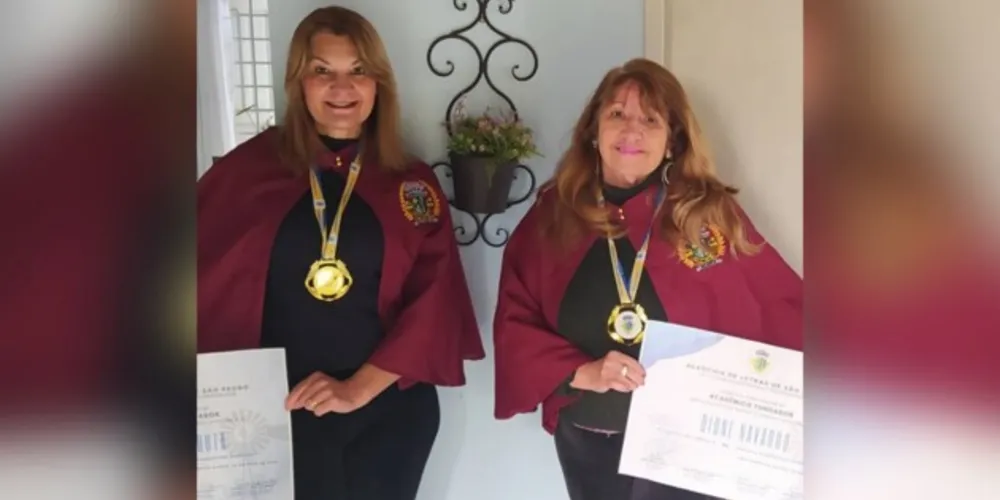 Dione Navarro e Marivete Souta são convidadas a serem acadêmicas fundadoras da Academia de Letras de São Pedro da Aldeia-RJ