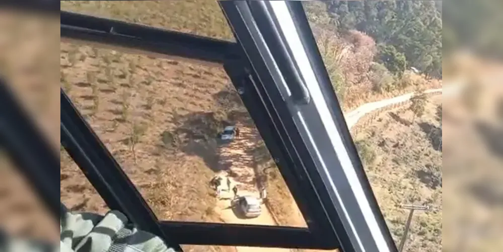 Helicóptero do BPMOA no atendimento do acidente