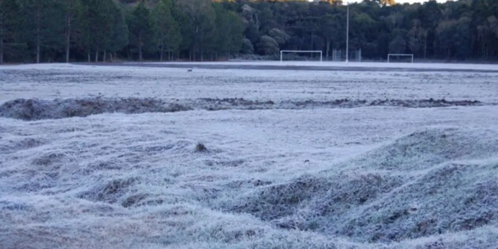 A intensidade do frio no Centro-Sul e no Oeste paranaense, com marcas tão baixas, fez com que a geada fosse intensa