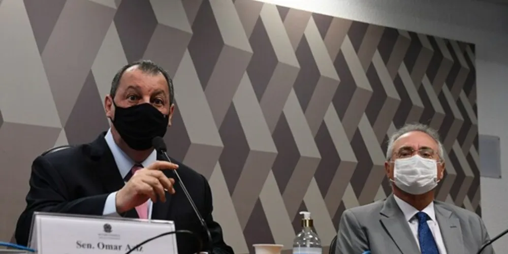 Omar Aziz é presidente e Renan Calheiros, relator da CPI da Pandemia