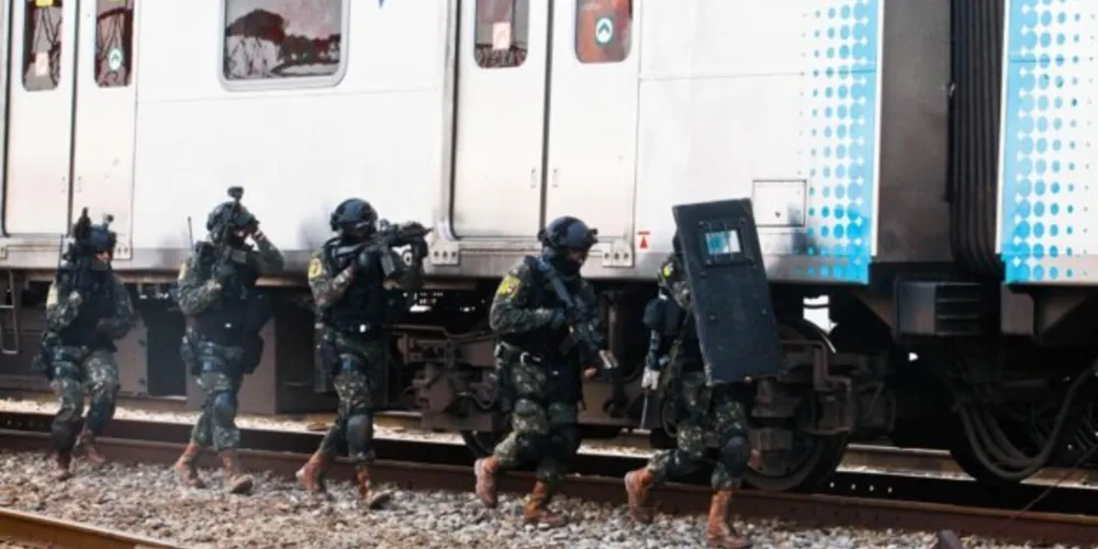 Ação do Exército no Rio de Janeiro em 2016, ano das Olimpíadas no Brasil.