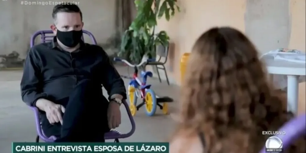 A entrevista foi ao ar ontem (20) no 'Domingo Espetacular', da RecordTV.