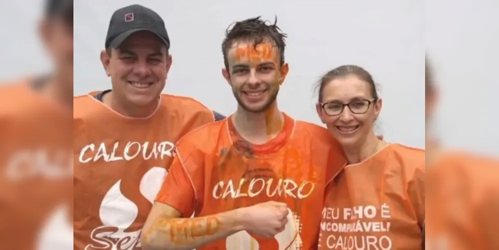 Lucas comemorou as conquistas junto com os pais