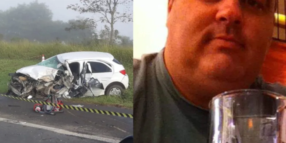 Cabo Willian Ricardo Sanches, policial militar de Prudentópolis morreu após o veículo que ele conduzia colidir frontalmente com um caminhão