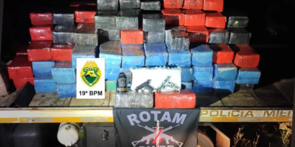 Dois homens foram presos por uma equipe de Rondas Ostensivas Tático Móvel (Rotam)