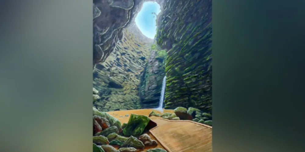 "Buraco do Padre", por Emanuel Sansana, concorrente do Global Art Awards 2021 na categoria Pintura Figurativa