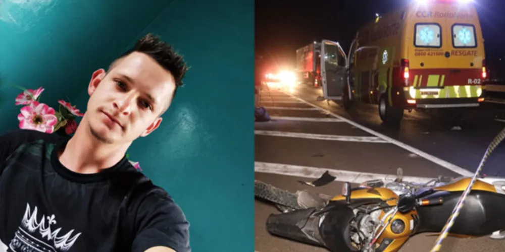 Acidente aconteceu na noite deste domingo. Motociclista era natural de Prudentópolis