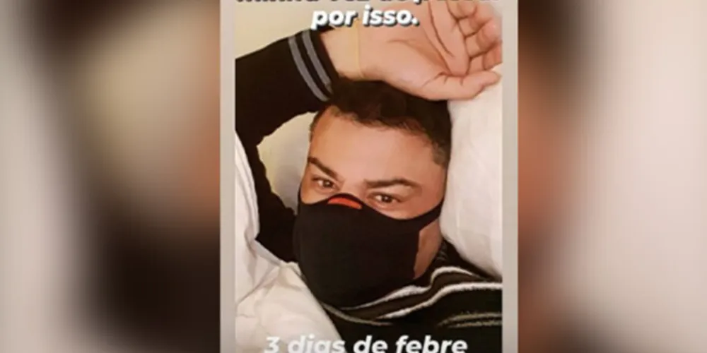 Recentemente, Rangel havia postado nas redes sociais que estava com sintomas da doença