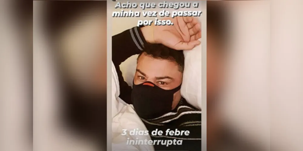 Recentemente, Rangel havia postado nas redes sociais que estava com sintomas da doença