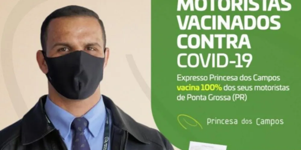 Imagem ilustrativa da imagem Expresso Princesa dos Campos vacina 100% dos motoristas