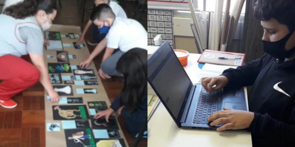 Uso de tecnologias e confecção de trabalhos marcou o trabalha da turma