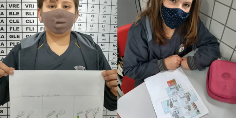 Alunos mostraram trabalhos realizados em sala de aula