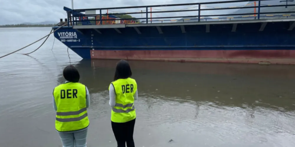DER está fiscalizando o serviço do ferry boat de Guaratuba no feriado de 12 de outubro