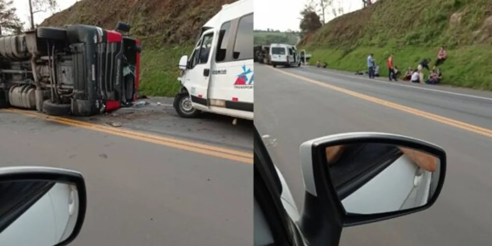 Acidente aconteceu na BR-373, entre Ponta Grossa e Ipiranga