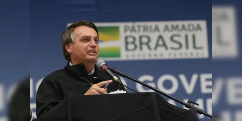 Presidente da República, Jair Messias Bolsonaro (sem partido), esteve em Ponta Grossa