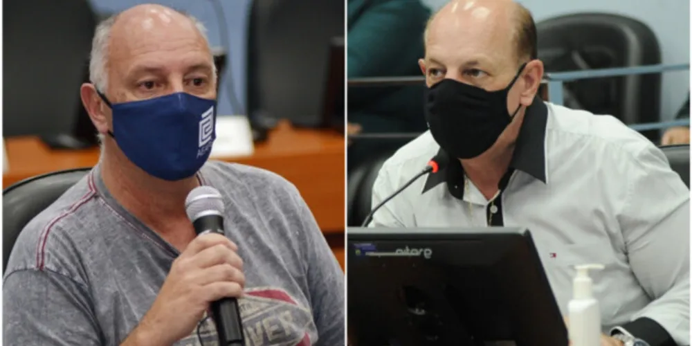 Roberto Pelissari (à esquerda) e Celso Cieslak (à direita), ex-presidentes da AMTT.