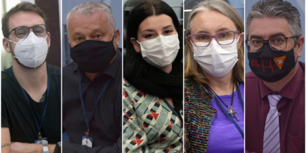 Da esquerda para a direita: Stocco, Izaías, Joce Canto, Josi do Coletivo e Julio Kuller.