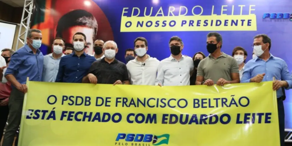 Apoio foi anunciado no último fim de semana, com a presença de Eduardo Leite.