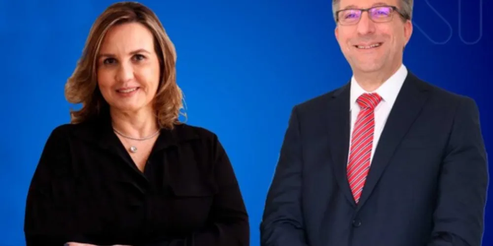 À esquerda, Adriana Campagnoli, e à direita Jorge Sebastião Filho.