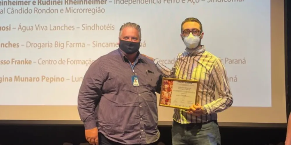 José Loureiro, presidente do Sindilojas, e Gabriel de Gouveia.