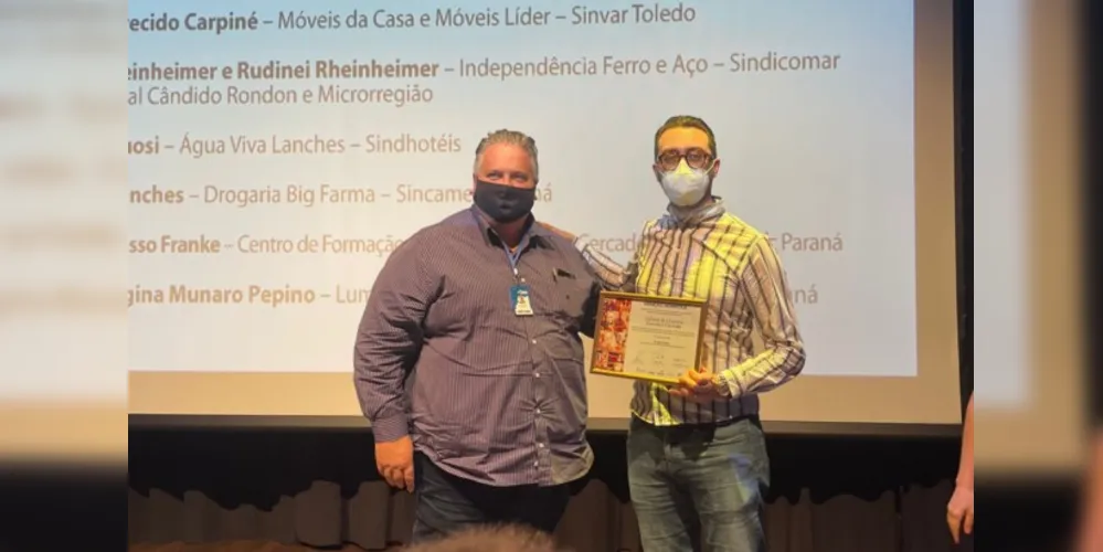 José Loureiro, presidente do Sindilojas, e Gabriel de Gouveia.