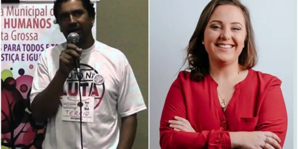 Tércio do Nascimento (à esquerda) e Isabela Gobbo (à direita).
