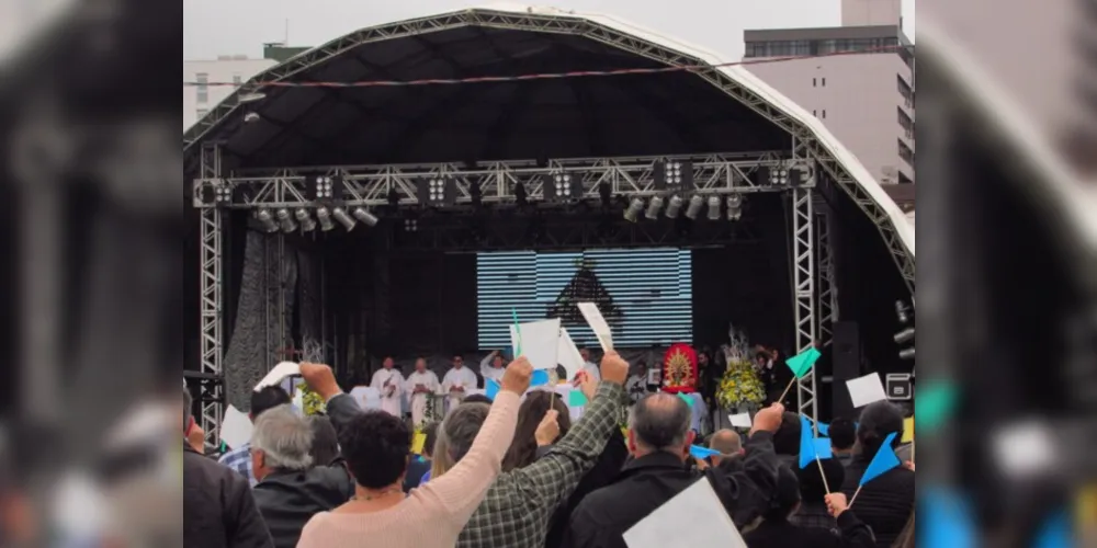 Última missa celebrada no parque, com a presença dos fiéis, em 2019.