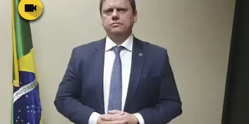 Ministro da Infraestrutura do Brasil, Tarcísio Gomes de Freitas.