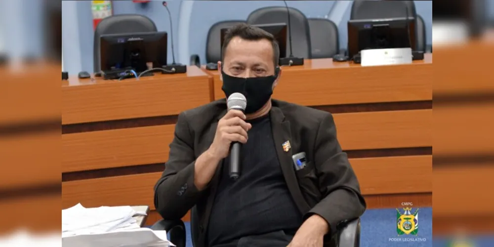 Atual presidente da AMTT de Ponta Grossa, Romualdo Camargo, na Câmara Municipal.