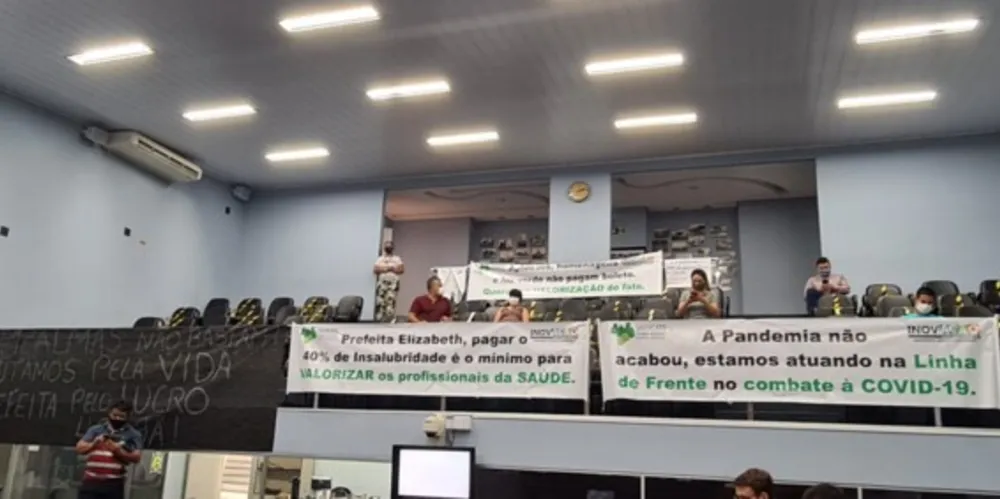 Manifestações da Saúde têm sido recorrentes na Câmara de Ponta Grossa.