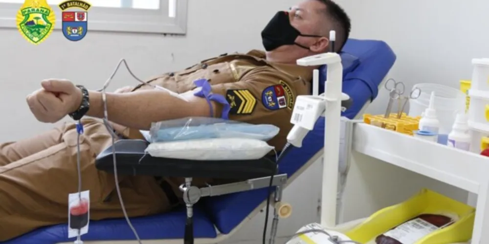 A doação de sangue ocorreu junto ao Centro de Hematologia e Hemoterapia do Paraná (HEMEPAR) de Ponta Grossa. 