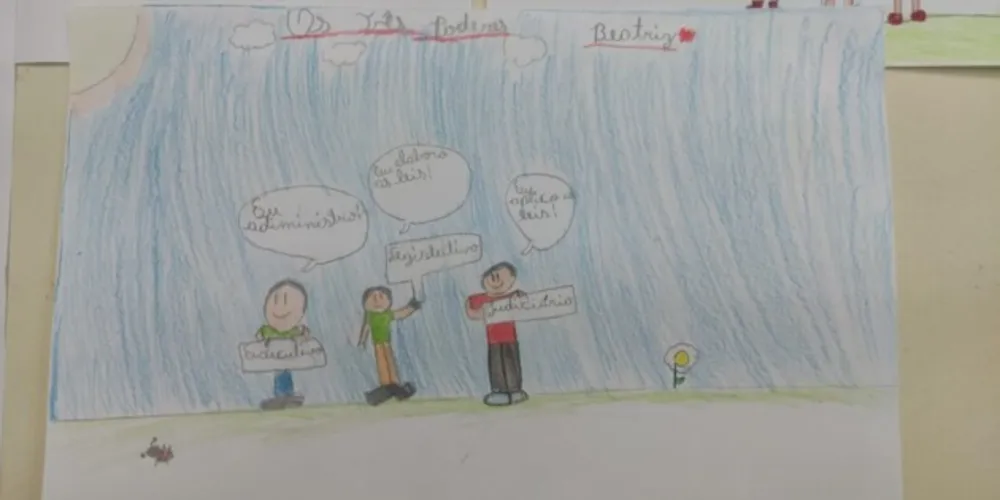Painéis e desenhos ajudaram a elucidar o tema com a turma