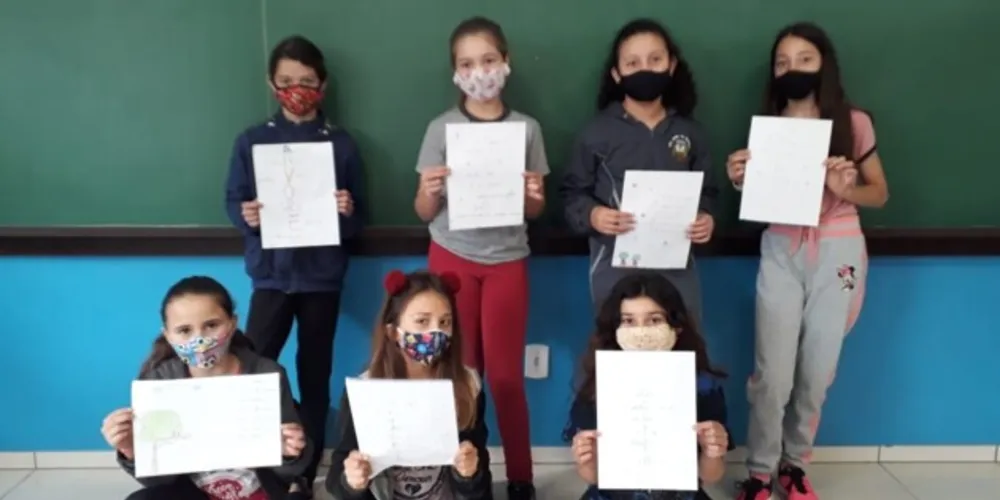 Em sala de aula, turma mostrou produções sobre o tema