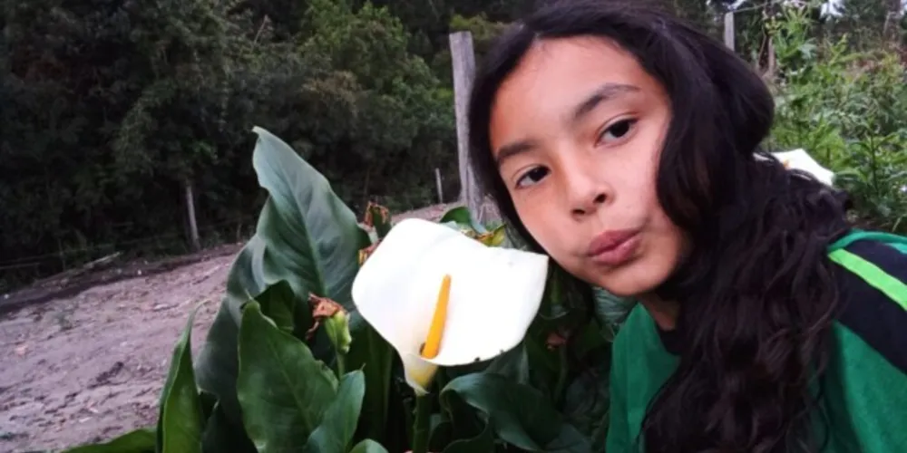 Alunos registraram momentos de contato com as flores