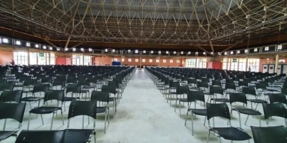 Tudo pronto no Centro de Eventos para receber o presidente Jair Bolsonaro