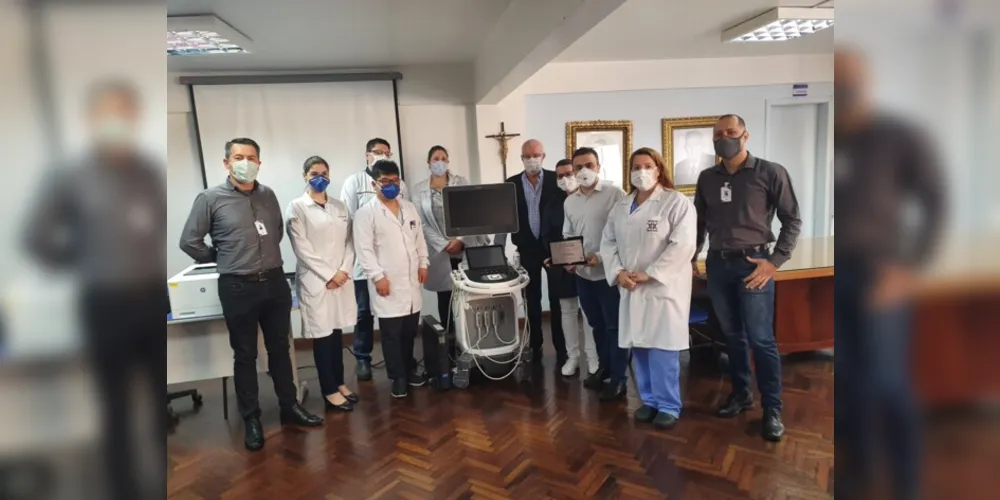 Deputado Federal Aliel Machado visitou a Santa Casa de Ponta Grossa para entrega oficial do equipamento de ultrassonografia