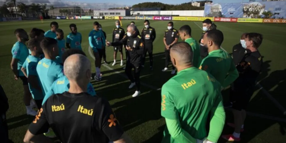 Treino da Seleção Brasileira no CT do Corinthians. Tite