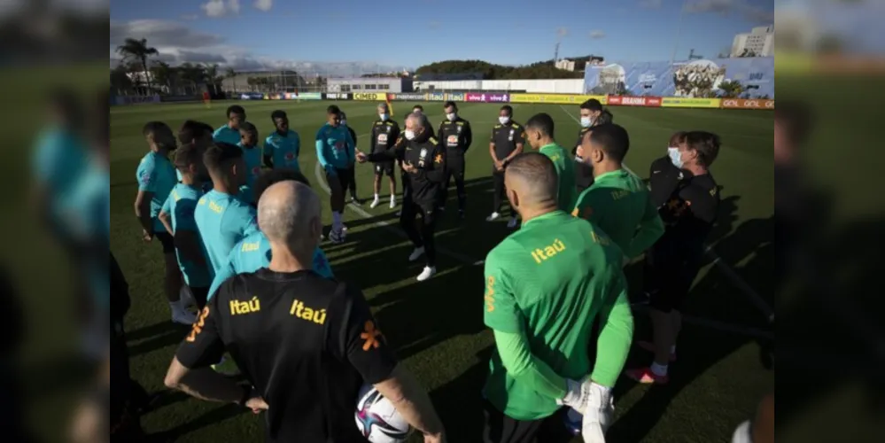 Treino da Seleção Brasileira no CT do Corinthians. Tite