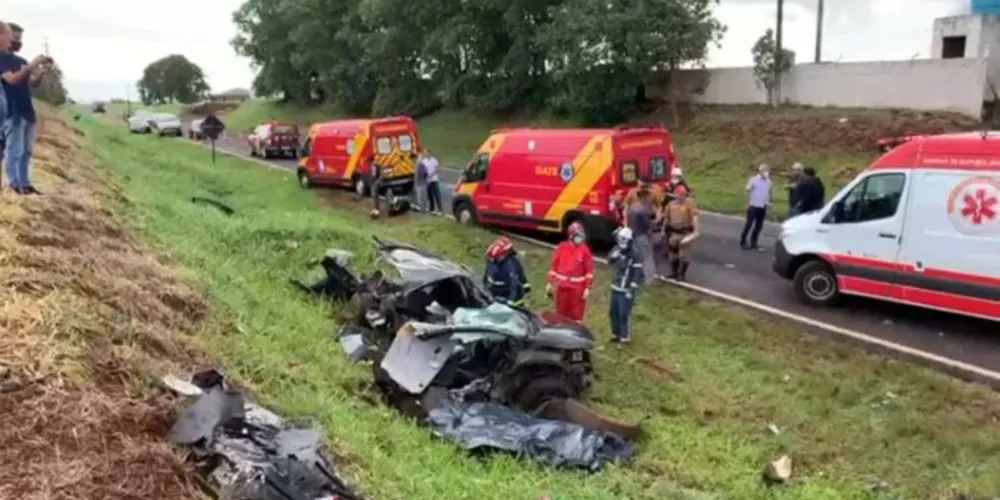 Acidente de trânsito foi registrado na PR-180, cerca de 2 quilômetros do distrito de Rio do Salto