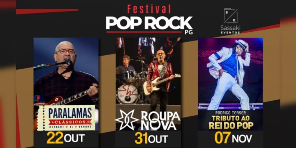 O festival vai acontecer nos dias 22 e 31 de outubro e 7 de novembro.