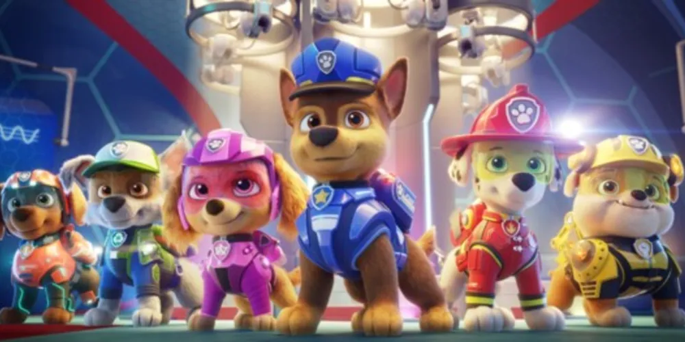 Famílias poderão assistir ao novo filme da Patrulha Canina em uma experiência de cinema a céu aberto