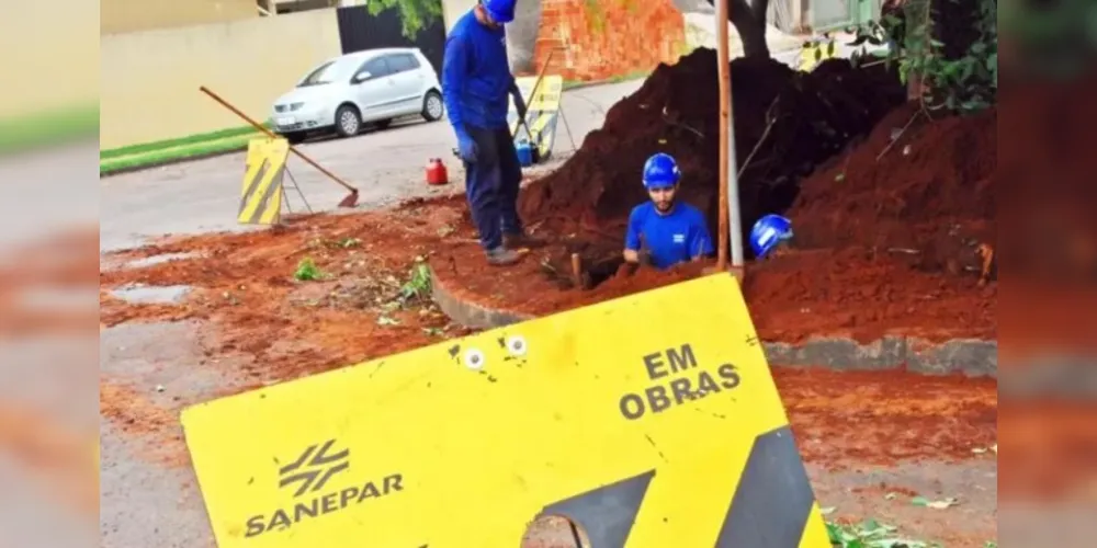 Pode haver falta de água e/ou redução de pressão na rede