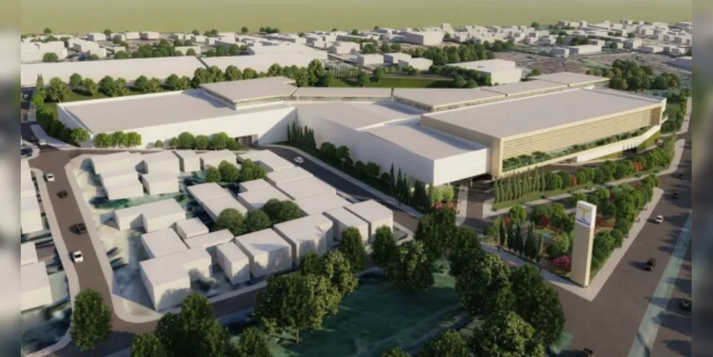 O novo shopping está sendo construído em uma das regiões mais valorizadas de Ponta Grossa.