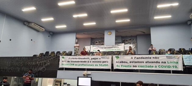 Manifestações da Saúde têm sido recorrentes na Câmara de Ponta Grossa.